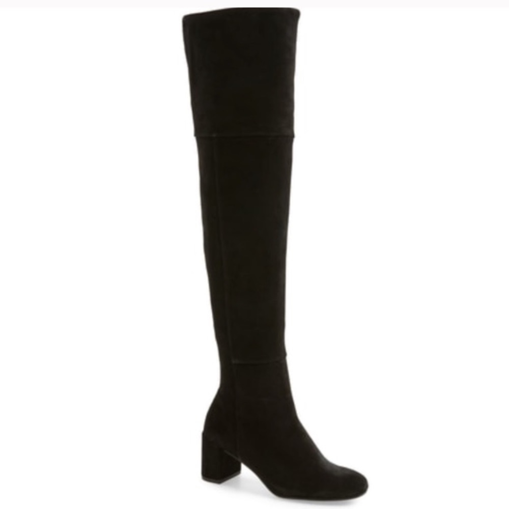 Tayrn Rose Catherine “Over Knee”Black Suede Boots